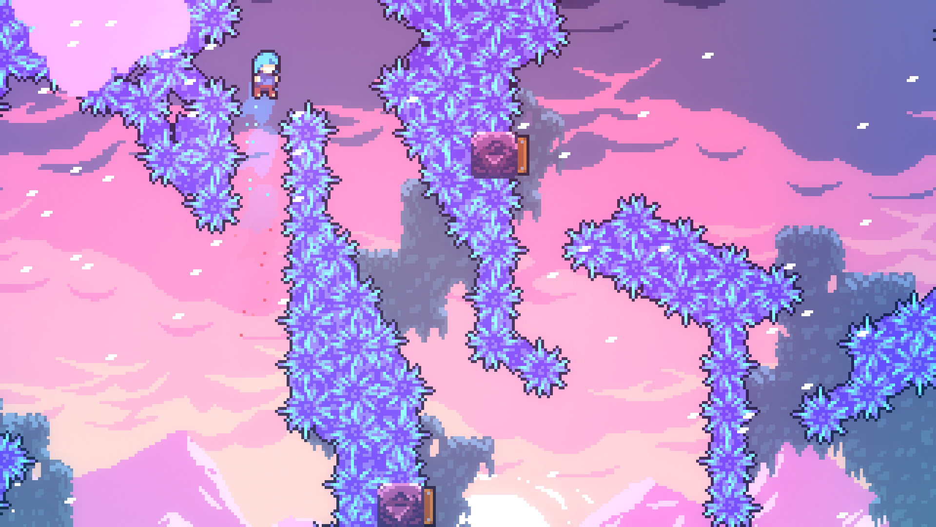 An image of the final room of Celeste Chapter 7's C-side.
